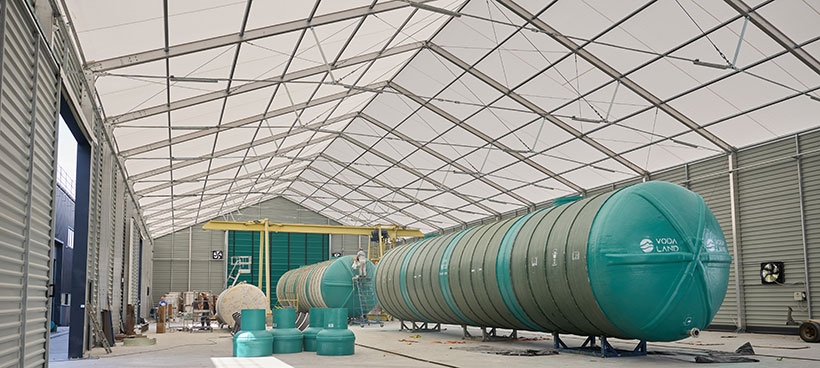 Найвища споруда зі швидкомонтованих складів для компанії VODALAND