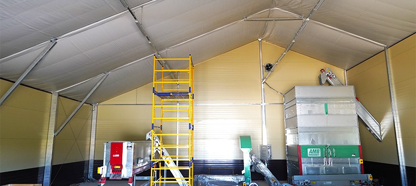 Склад та виробниче швидкомонтоване приміщення під одним дахом