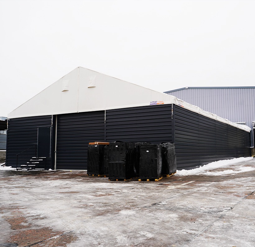 Швидкомонтовані будівлі: розширення площі основного складу всього за 2,5 місяці